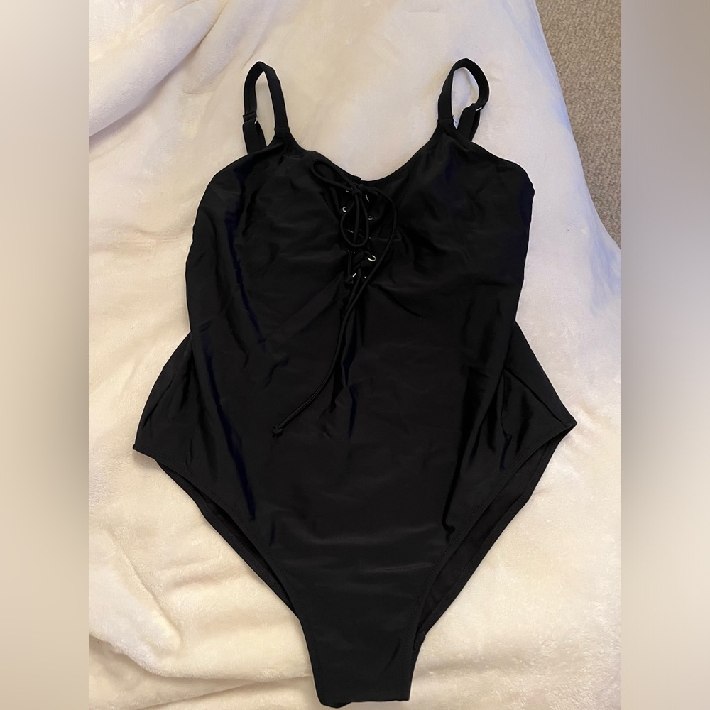Old Navy Tie Front One Piece Swimsuit